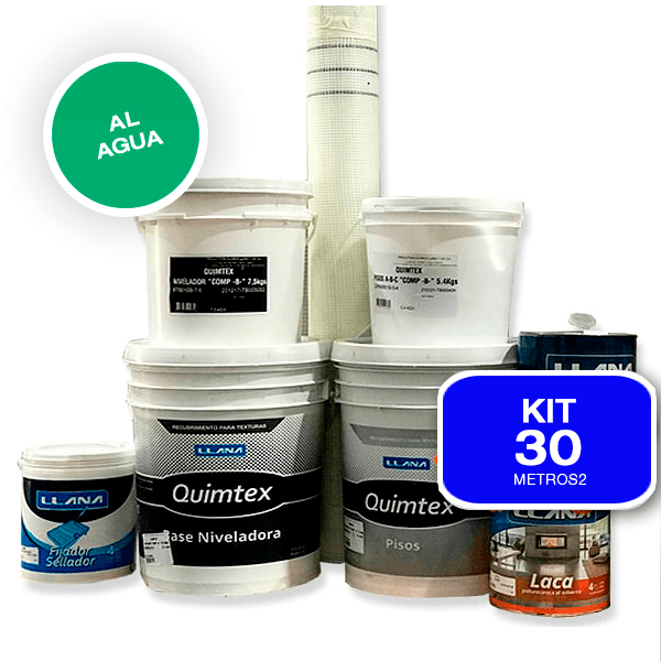 KIT QUIMTEX PISOS x 30 mts2 laca al agua