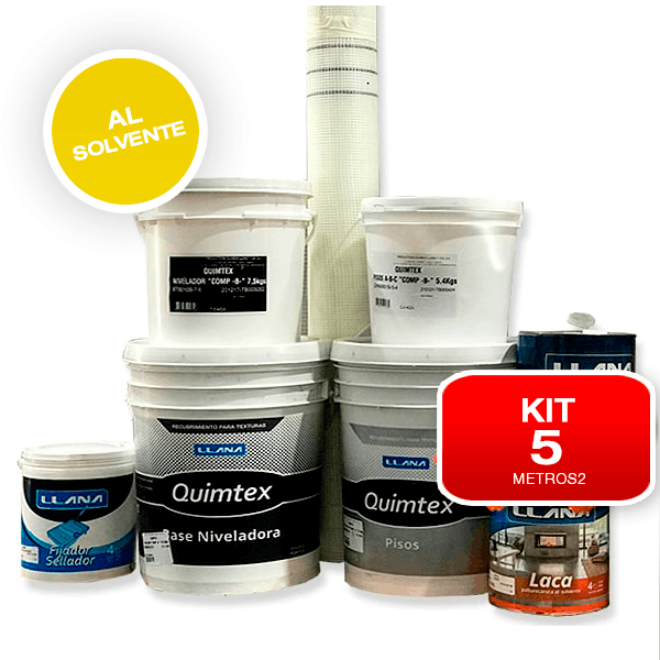 KIT QUIMTEX PISOS x 5 mts2 laca al solvente