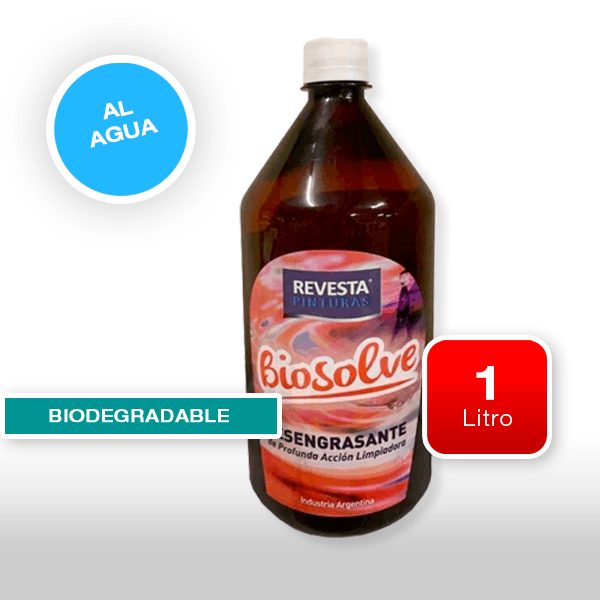 DESENGRASANTE AL AGUA BIODEGRADABLE BIOSOLVE X 1 LITRO REVESTA (Z3515)