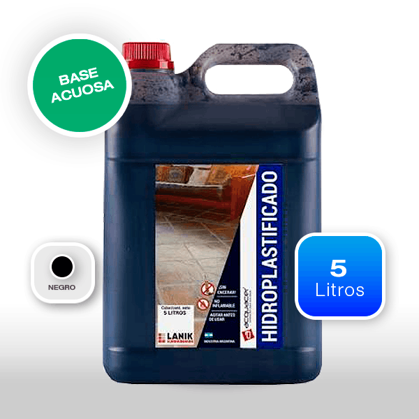 HIDROPLASTIFICADO ACQUACER LANIK NEGRO X 5 LITROS (50060)